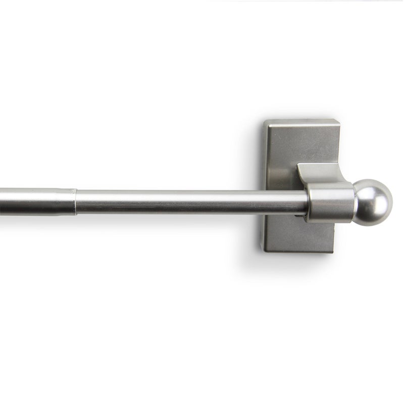 Rod Desyne MAG-15 Magnetic Curtain Rod, 17-30 inch, Satin Nickel - Image 1